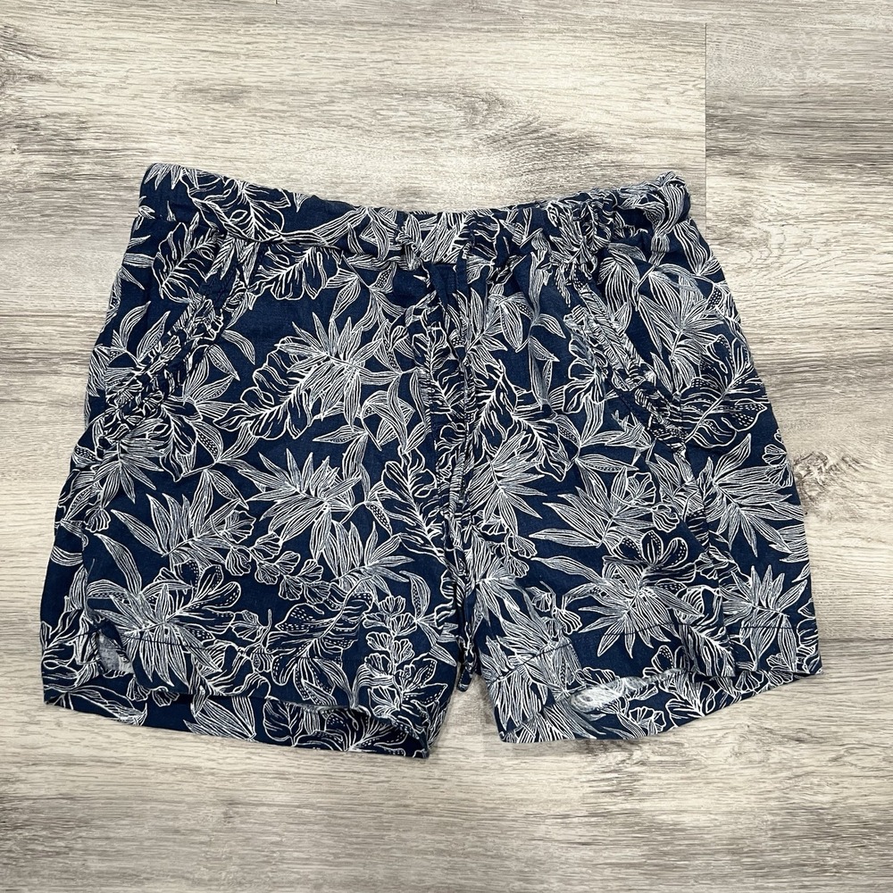 Briggs Floral Print Shorts - Elastic Waist Casual Summer -‎ Size S